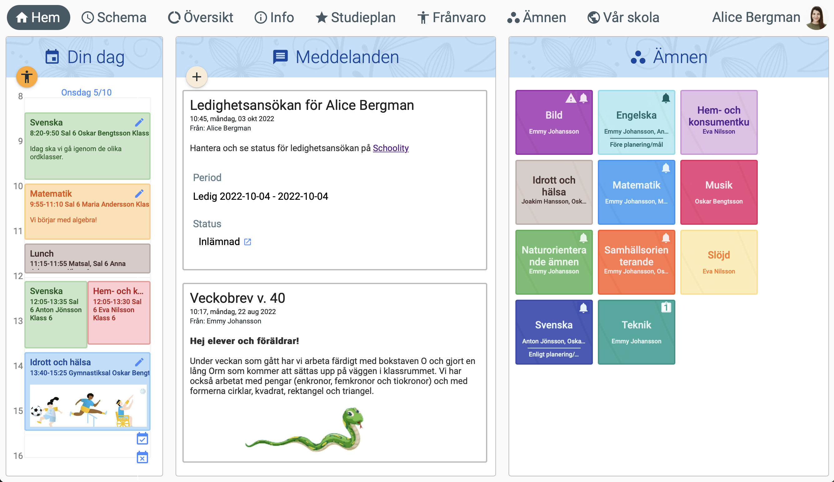 Skola 24 - Support - Schemaläggning Klasslärare