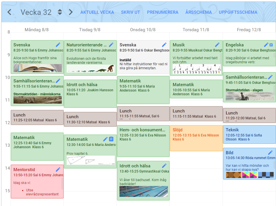 Schema i Schoolity
